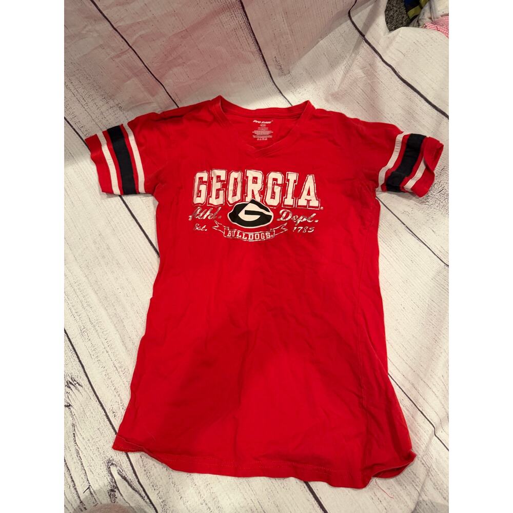 Pro Edge University of Georgia Ringer Style T shirt Size S M